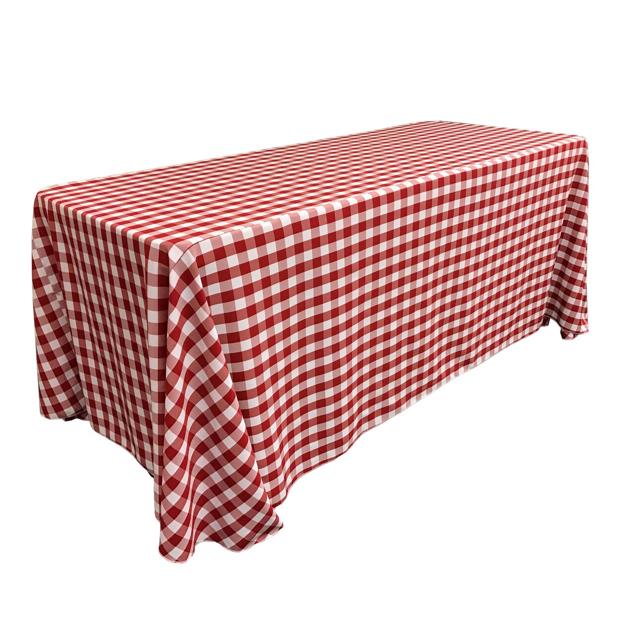 Polyester Gingham Checkered 90 By 156-inch Rectangular Tablecloth